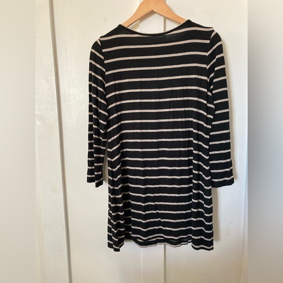 Soma luxuriously soft Large night shirt loungewear long sleeve metallic striped - Picture 5 of 8